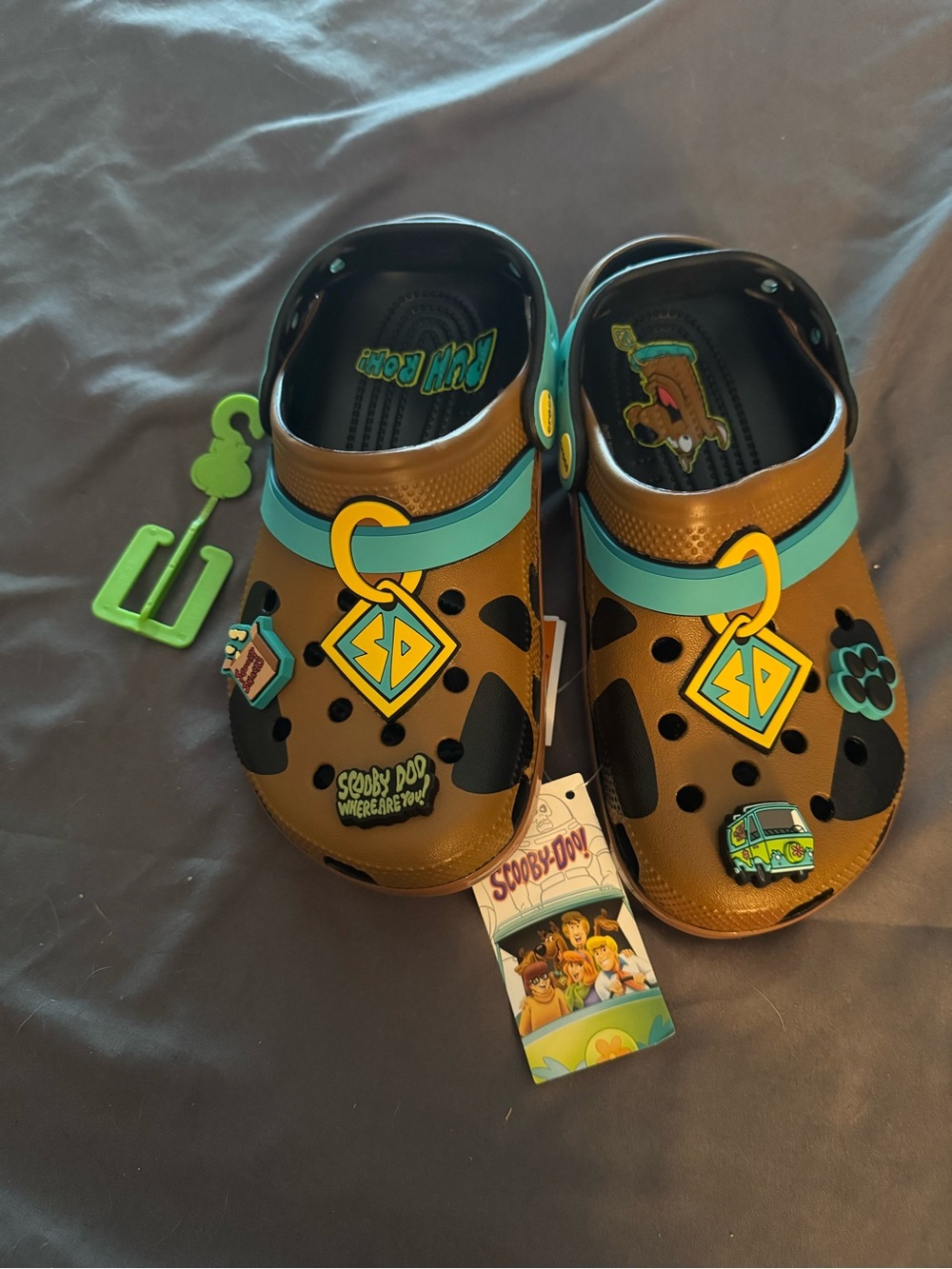 Scooby-Doo womens Brown & Teal Crocs Shoes